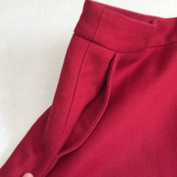 Lands end cranberry rose wool Aline skirt size 8 - Picture 2 of 10